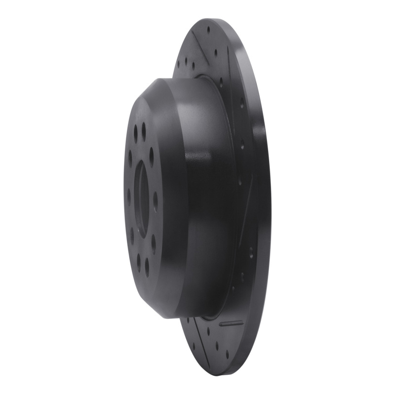 Jeep Wrangler Brake Rotor (1) - Rear Right - R1 Concepts - Drilled & Slotted - Black - `18-`25